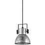 1_Eglo Barnstaple 7" Wide Zinc and Black Mini Pendant Light