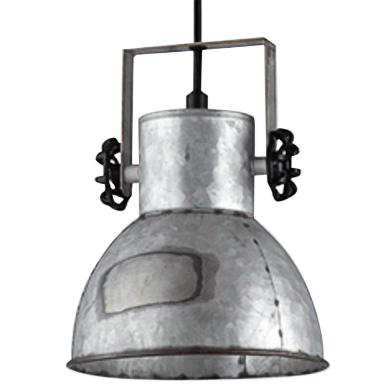 Image 2 Eglo Barnstaple 7" Wide Zinc and Black Mini Pendant Light more views