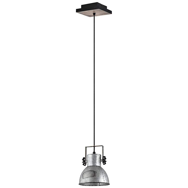Image 4 Eglo Barnstaple 7" Wide Zinc and Black Mini Pendant Light more views