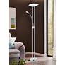 1_Eglo Baya-1 Chrome Finish Adjustable Modern LED Floor Lamp with Side Light