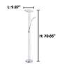 3_Eglo Baya-1 Chrome Finish Adjustable Modern LED Floor Lamp with Side Light more views