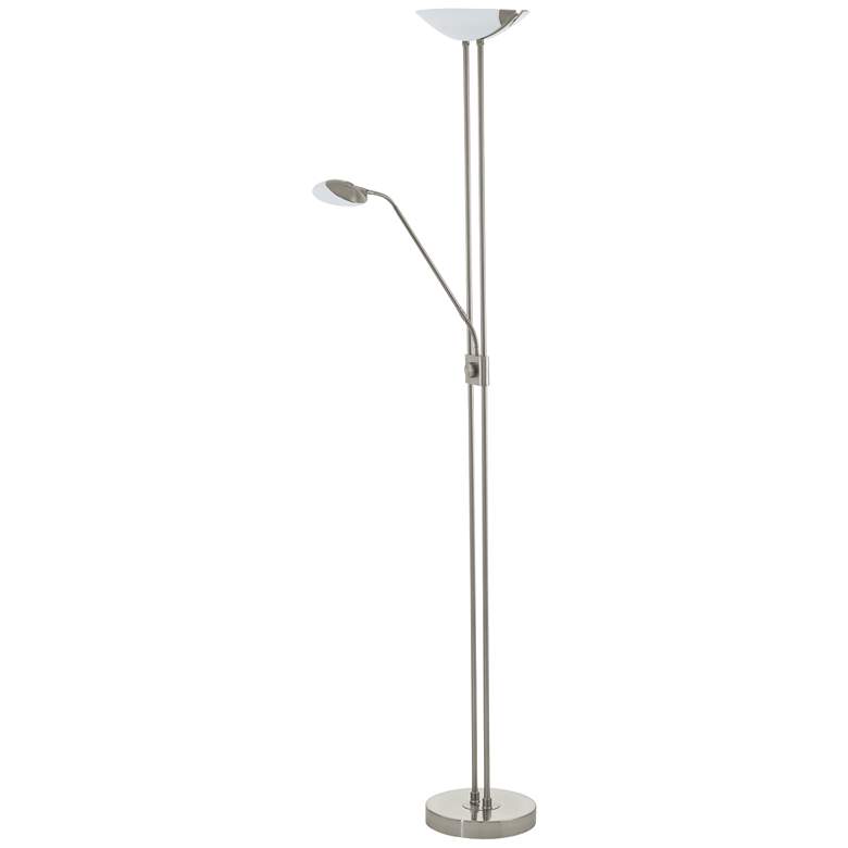 Image 1 Eglo Baya 1 Matte Nickel Adjustable 3-Light LED Floor Lamp