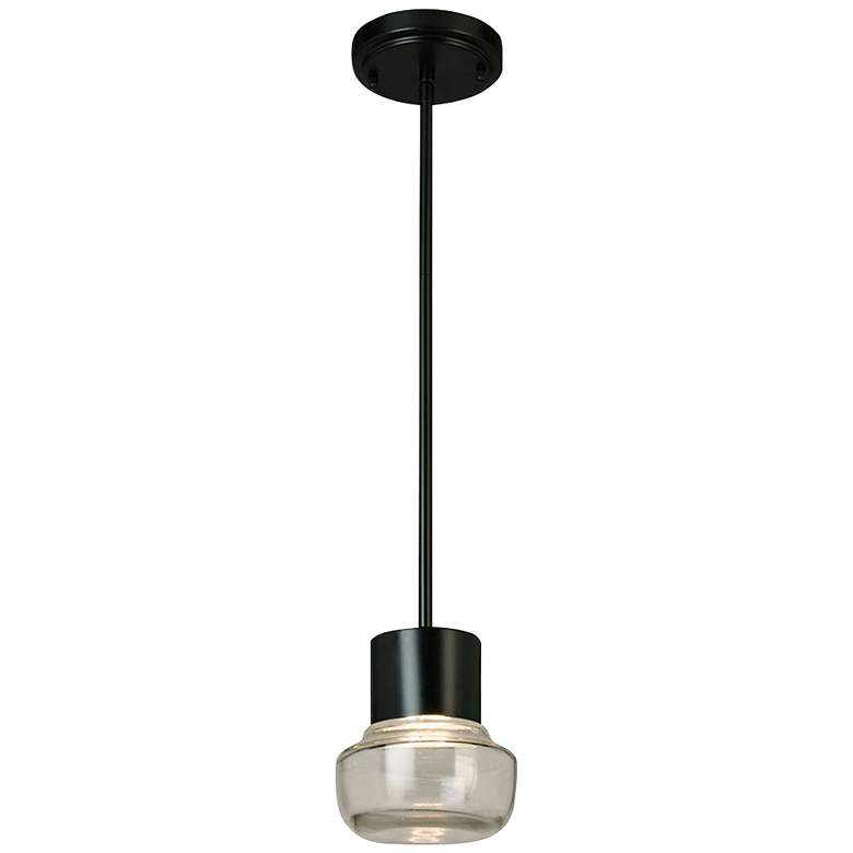Image 2 Eglo Belby 5 1/2" Wide Black LED Pendant Light