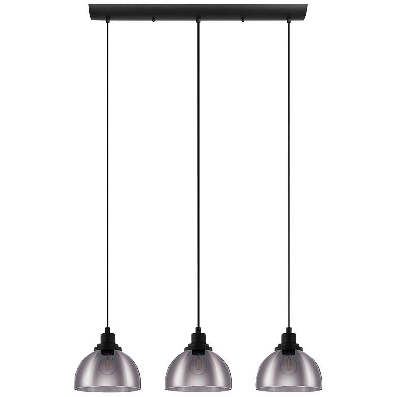 Image 2 Eglo Beleser 7 3/4" Wide Matte Black 3-Light Pendant Light