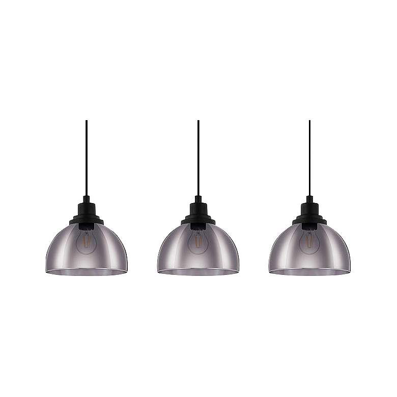 Image 3 Eglo Beleser 7 3/4" Wide Matte Black 3-Light Pendant Light more views