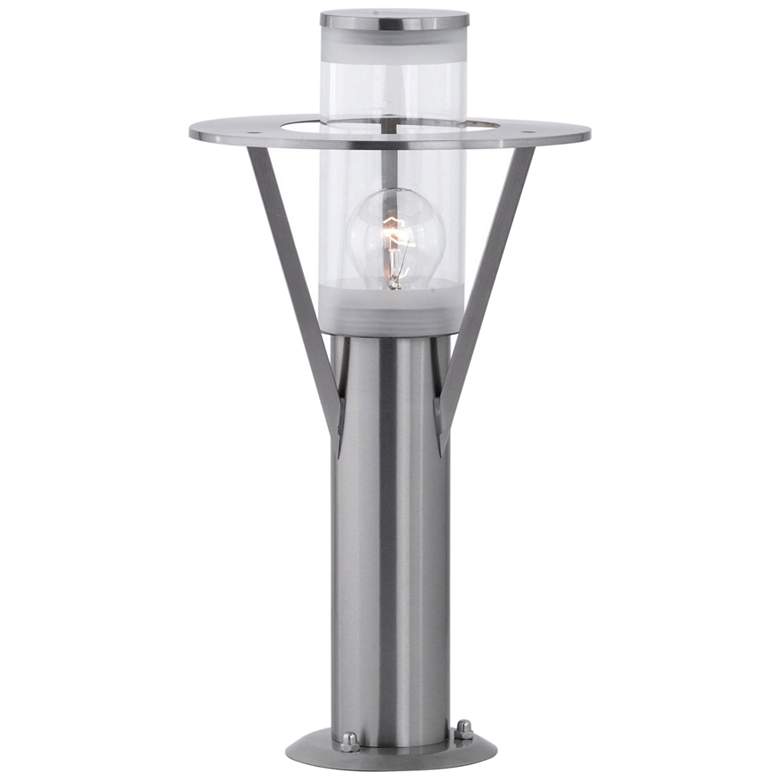 Image 1 Eglo Belfast 15 3/4 inchH Stainless Steel Outdoor Bollard Light