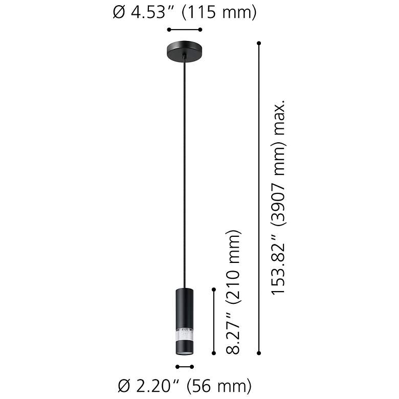 Image 2 Eglo Bernabeta 1 Light Black Pendant Light more views