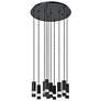 1_Eglo Bernabeta 23" 10 Light Black Pendant Light