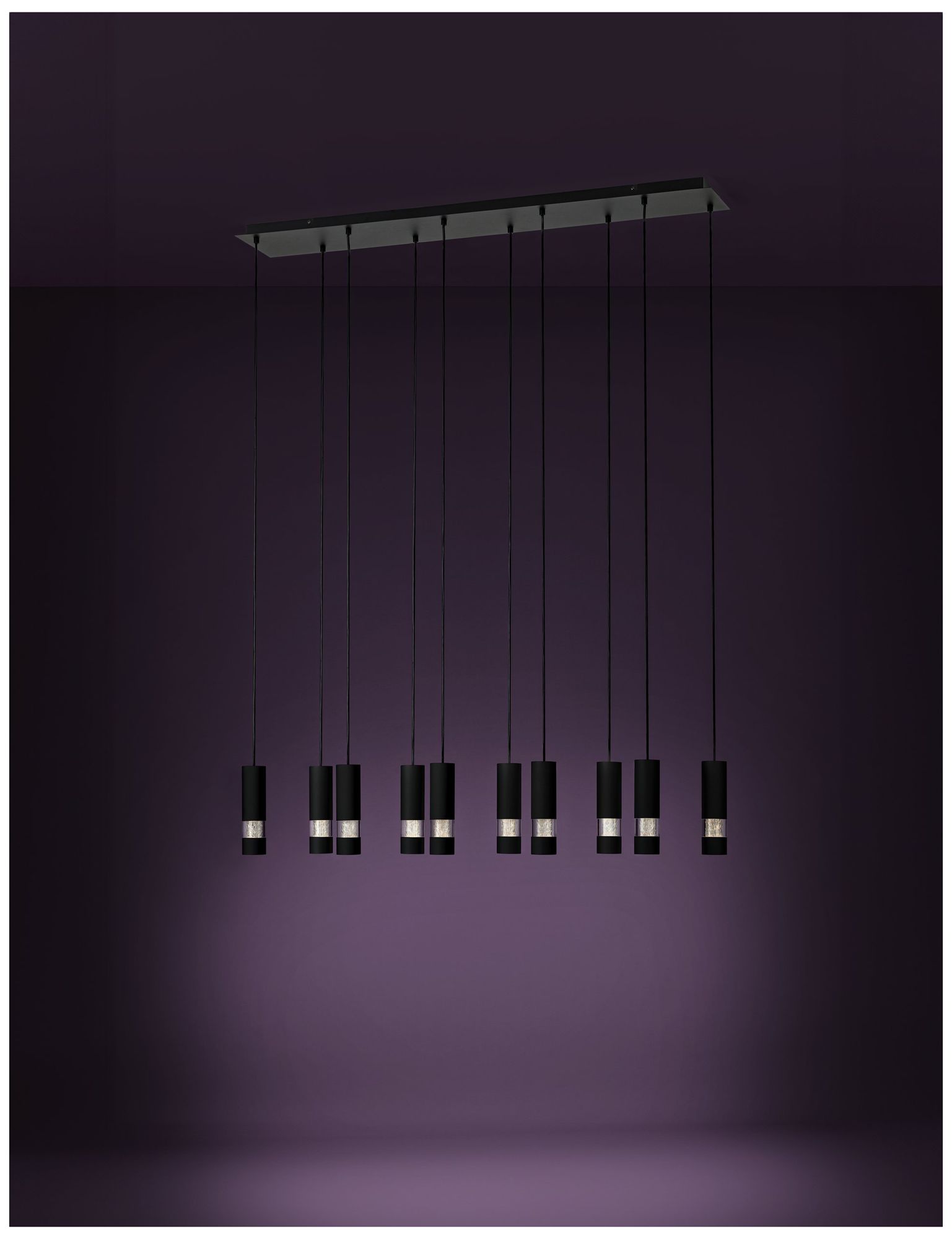 Image 6 Eglo Bernabeta 46" 10 Light Black Pendant Light more views