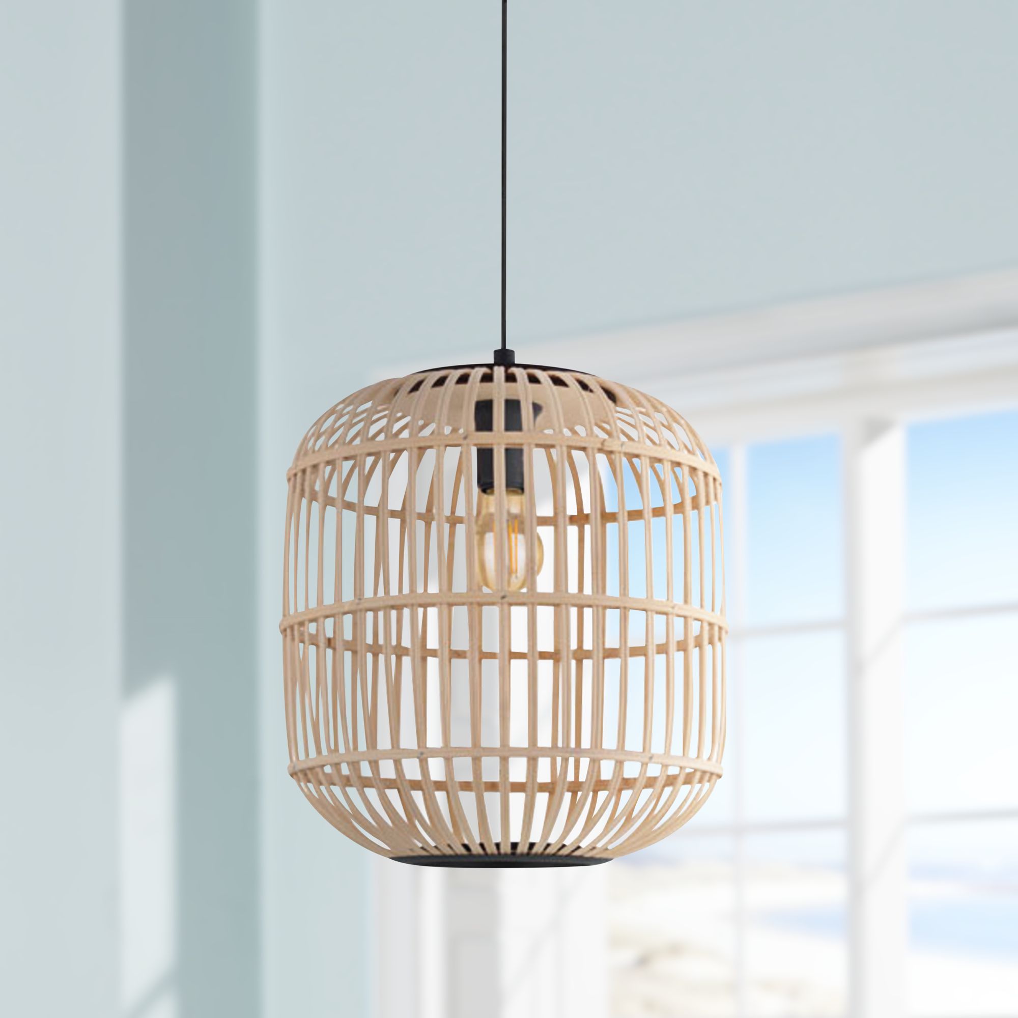 natural wood pendant light