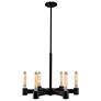 2_Eglo Broyles 22" Wide Matte Black Modern Industrial Chandelier