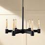 1_Eglo Broyles 22" Wide Matte Black Modern Industrial Chandelier
