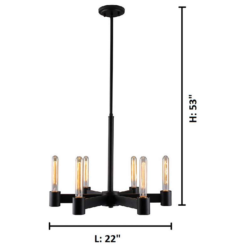 Image 3 Eglo Broyles 22" Wide Matte Black Modern Industrial Chandelier more views