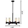3_Eglo Broyles 22" Wide Matte Black Modern Industrial Chandelier more views