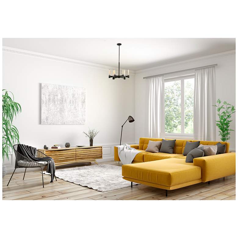 Image 4 Eglo Broyles 22" Wide Matte Black Modern Industrial Chandelier more views