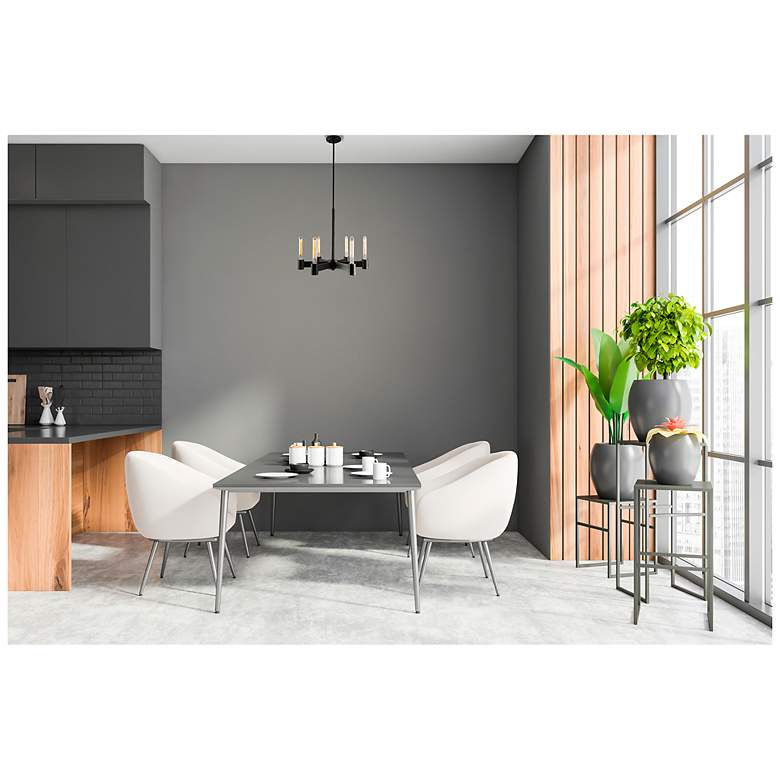 Image 5 Eglo Broyles 22" Wide Matte Black Modern Industrial Chandelier more views