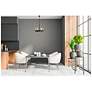 5_Eglo Broyles 22" Wide Matte Black Modern Industrial Chandelier more views