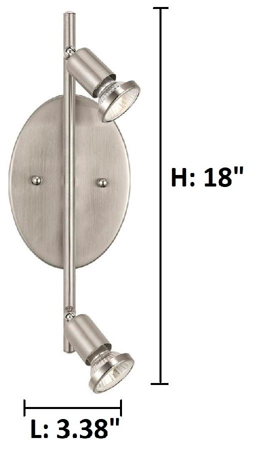 Image 4 Eglo Buzz 2-Light Matte Nickel Track Fixture more views