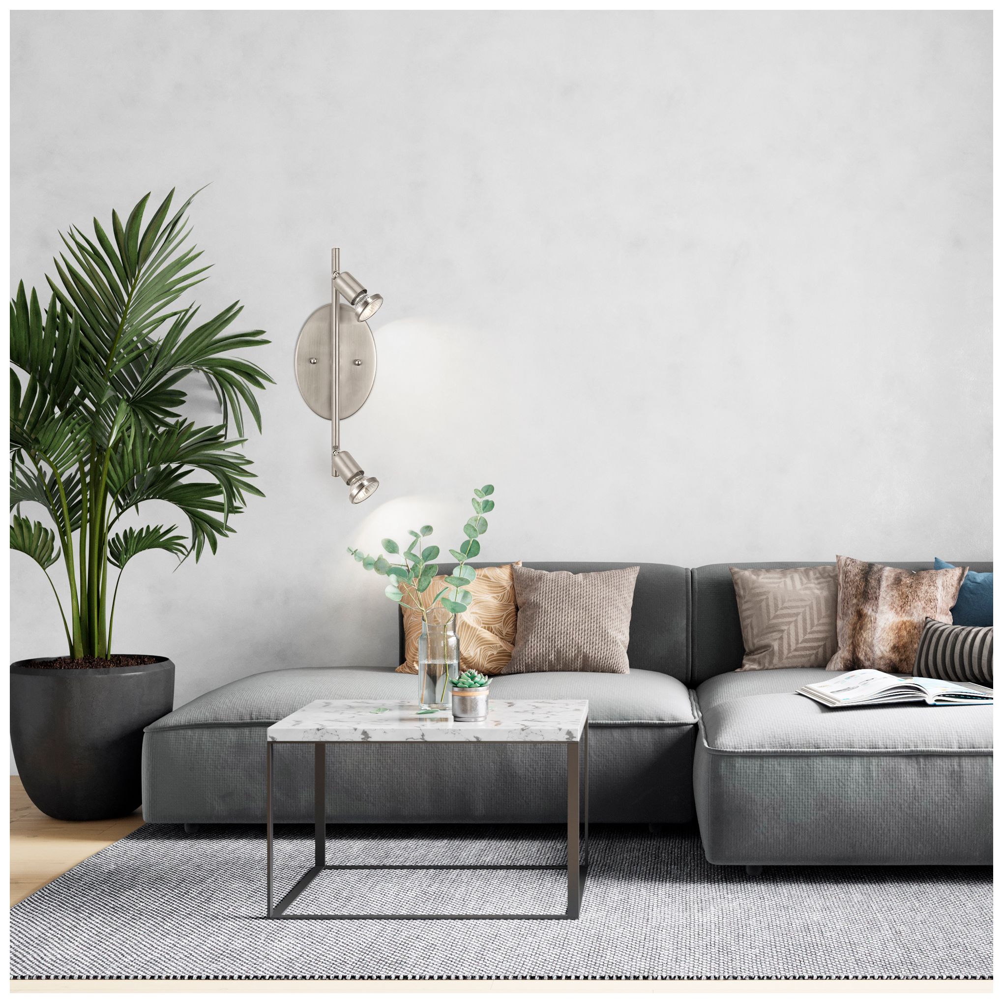 Image 5 Eglo Buzz 2-Light Matte Nickel Track Fixture more views