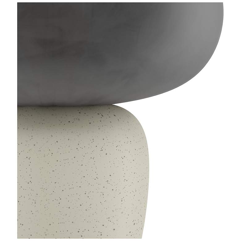 Image 4 Eglo Cahuama 12" Speckled White Table Lamp w/ Frosted Gray Glass Shade more views