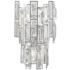 Eglo Calmeilles 1 3 Light Chrome Wall Sconce, Clear Glass Crystal Shade