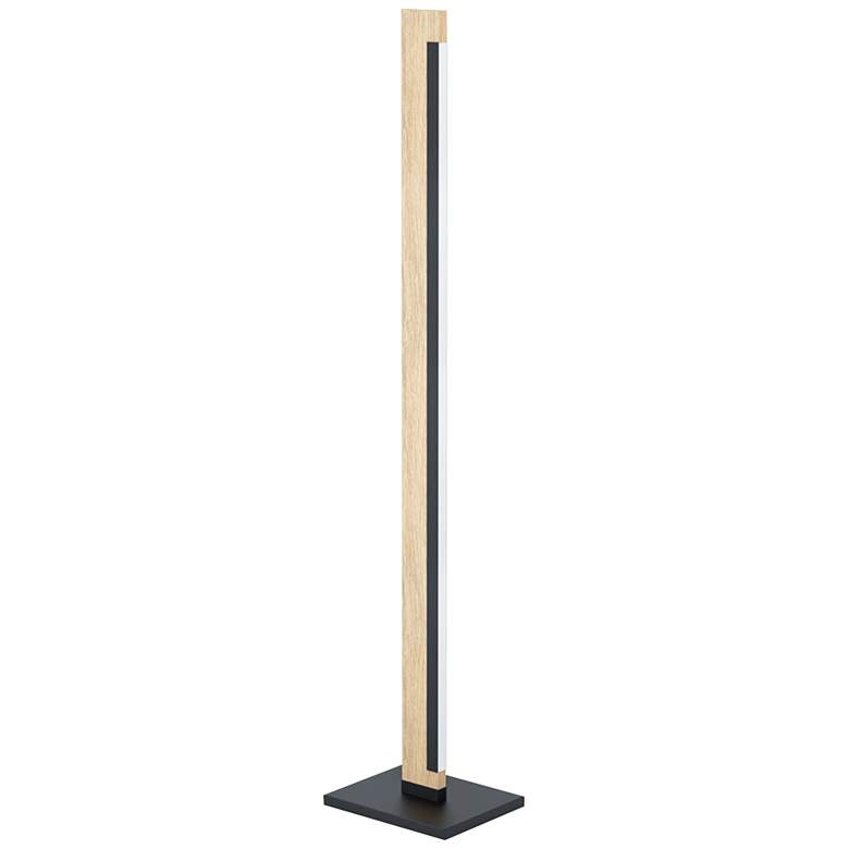 Image 3 Eglo Camacho Natural and Black LED Column Floor Lamp