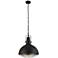 Eglo Cannington 15" Wide Matte Black Modern Industrial Pendant Light