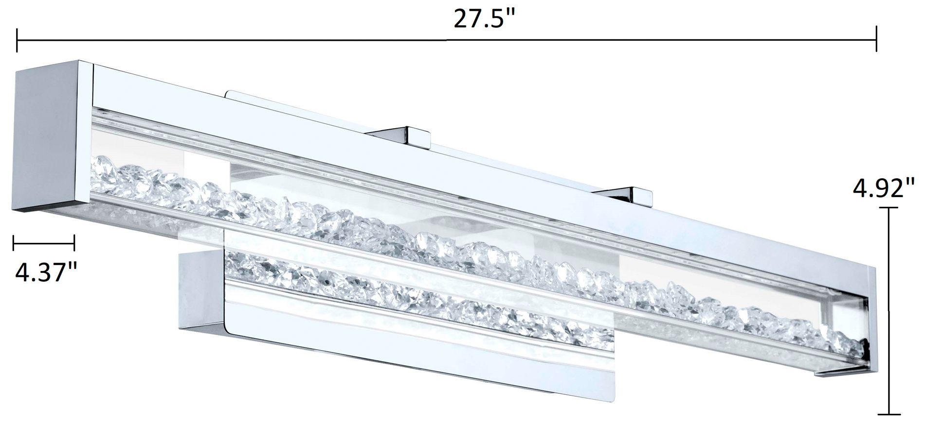 Image 2 Eglo Cardito 27 1/2" Wide Chrome LED Bath Light more views