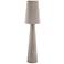 Eglo Carpara Taupe Linen Fabric Tapered Cone Floor Lamp