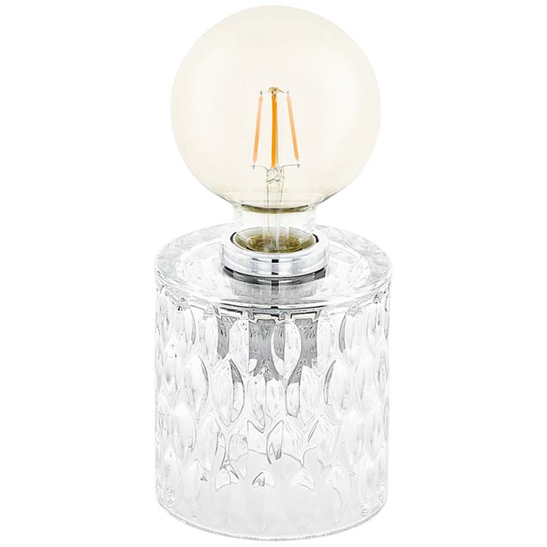 Image 1 Eglo Cercamar 5 inch High Clear Glass Accent Table Lamp