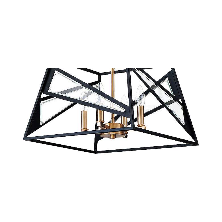 Image 3 Eglo Corrietes 16 inch Wide Matte Black Modern Geometric Pendant Light more views