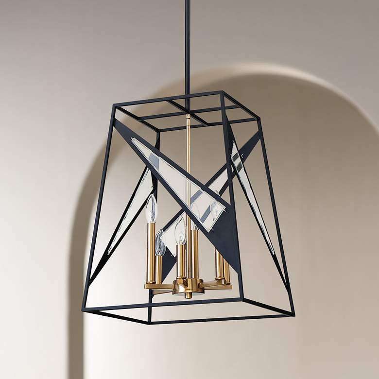 Image 1 Eglo Corrietes 16" Wide Matte Black Pendant Light
