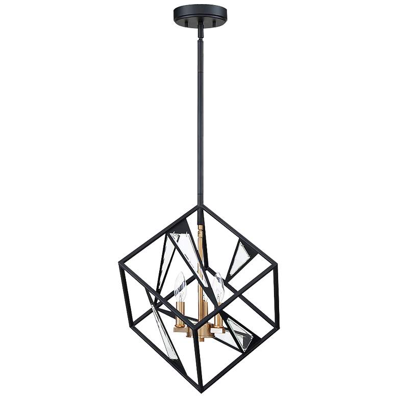 Image 2 Eglo Corrietes 17 1/2 inch Wide Matte Black Modern Geometric Pendant Light