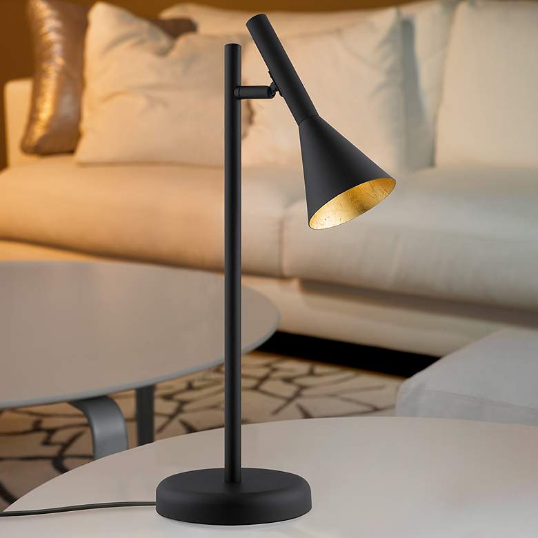 Image 1 Eglo Cortaderas Black Metal Modern Adjustable Desk Lamp