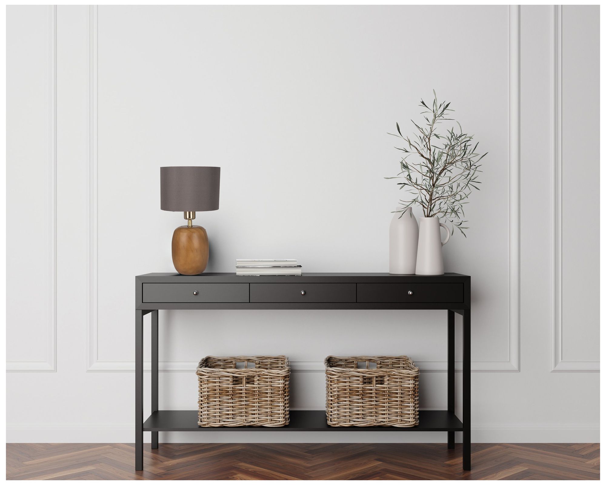 Image 5 Eglo Cottesford 16" Brown Pine Wood and Brushed Gold Table Lamp more views