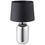 2_Eglo Cuite 24" Chrome Smoked Glass & Matte Black Table Lamp more views