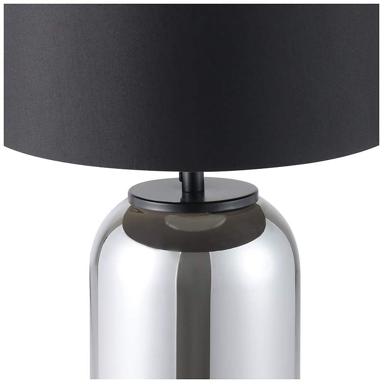 Image 4 Eglo Cuite 24" Chrome Smoked Glass & Matte Black Table Lamp more views