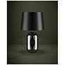 5_Eglo Cuite 24" Chrome Smoked Glass & Matte Black Table Lamp more views