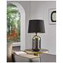 6_Eglo Cuite 24" Chrome Smoked Glass & Matte Black Table Lamp more views