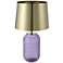 Eglo Cuite 24" Transparent Indigo Glass and Brushed Gold Table Lamp