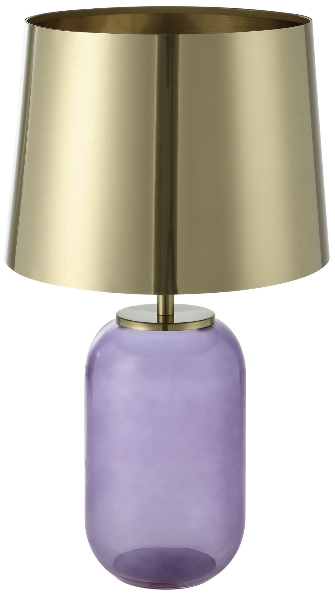 Image 2 Eglo Cuite 24" Transparent Indigo Glass and Brushed Gold Table Lamp more views