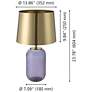 3_Eglo Cuite 24" Transparent Indigo Glass and Brushed Gold Table Lamp more views