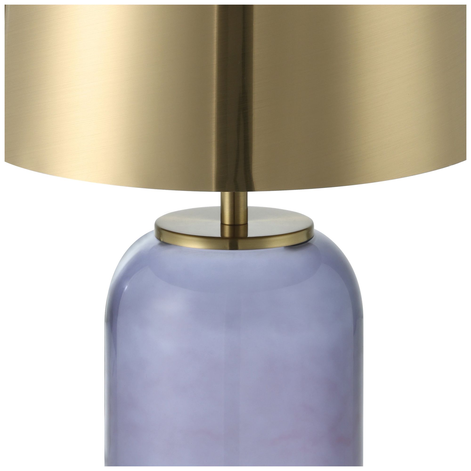 Image 4 Eglo Cuite 24" Transparent Indigo Glass and Brushed Gold Table Lamp more views