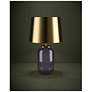 5_Eglo Cuite 24" Transparent Indigo Glass and Brushed Gold Table Lamp more views
