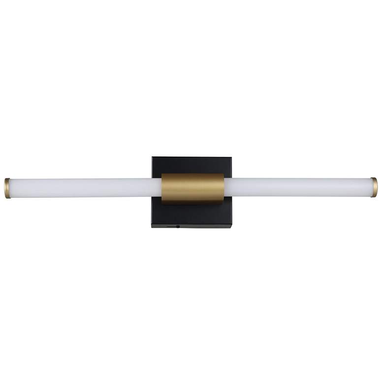 Image 1 Eglo Danika 24 inch Matte Black and Gold 5CCT LED Vanity Light