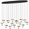 Eglo Dracera 61" 17 Light Black and Gold Leaf LED Pendant Light