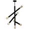 Eglo Drucker 8" Wide 7-Light Black Pendant Light
