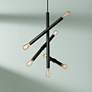 1_Eglo Drucker 8" Wide 7-Light Black Pendant Light