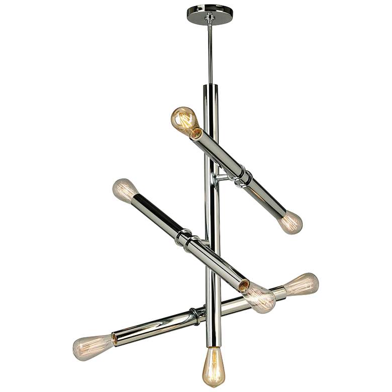 Image 2 Eglo Drucker 8" Wide 7-Light Chrome Mini-Pendant