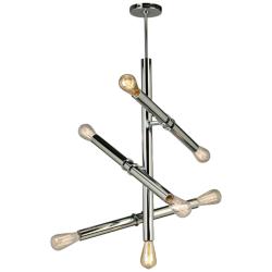 Eglo Drucker 8" Wide 7-Light Chrome Mini-Pendant